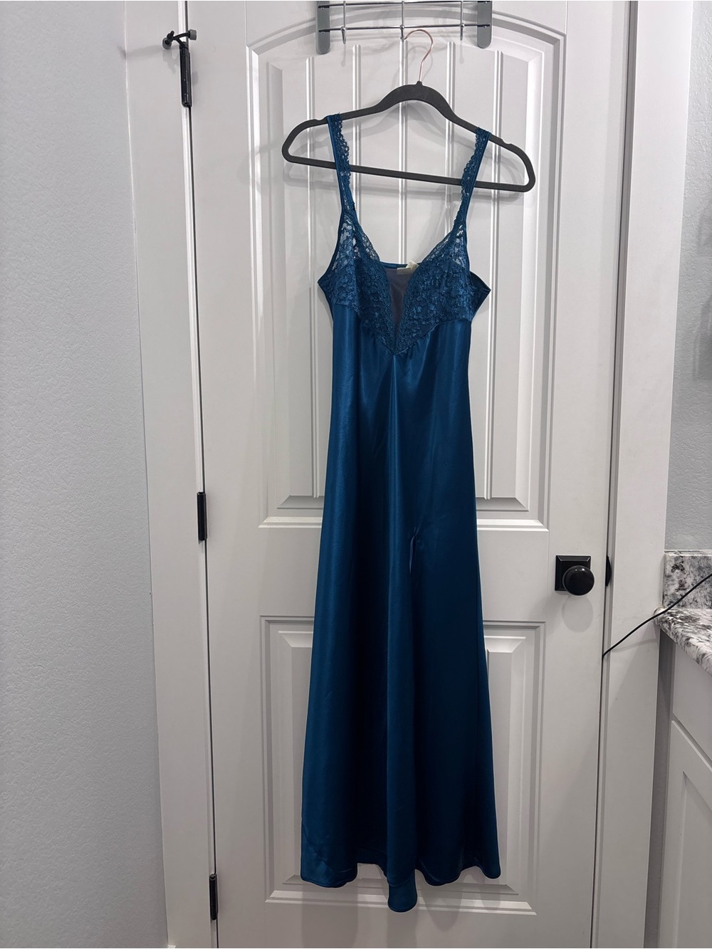 Victoria's Secret Satin Lace Trim Slip Dress